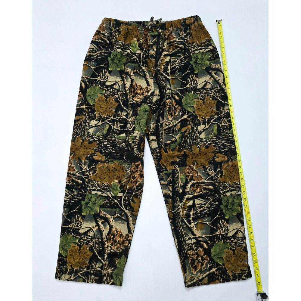 Cabelas VTG Mens XL Camo Flannel Seclusion 3D Pants Forest Leaf Camo Hunting - Picture 12 of 13